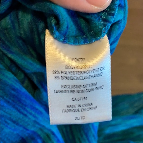 3/$25 - Andrew Marc Active-wear Blue Turtle Neck - Picture 3 of 5